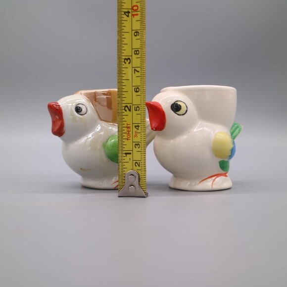 Vintage Lustreware Chicken Egg Cups Made in Occupied Japan - Picture 8 of 8